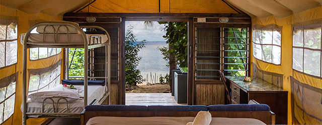 Family Safari Room - Barefoot Manta Island - Fiji Dive Resorts