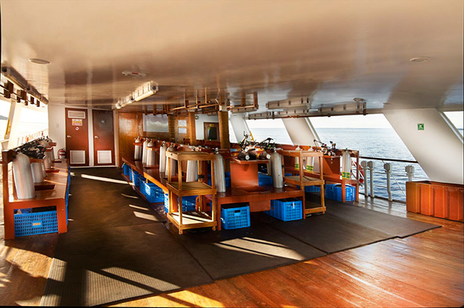 Dive deck - MV Solitude One - Philippines Liveaboard