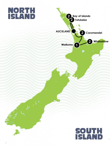 New Zealand Diving Adventure - Map