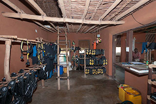 Dive equipments at Nuarro Lodge - Memba, Mozambique
