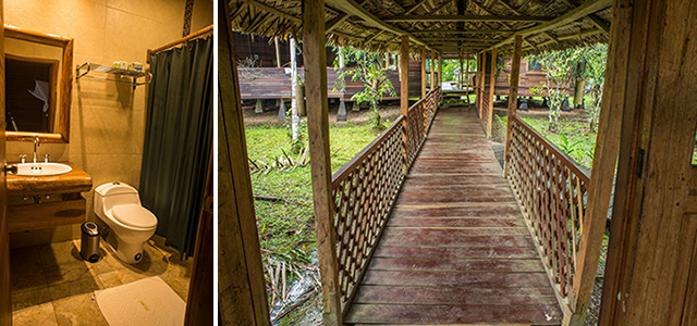Bathroom & walk way - Sani Lodge - Ecuador Resorts & Eco Lodges