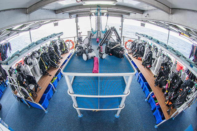 Dive deck - MV Spoilsport - Australia Liveaboard