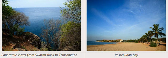 Sri Lanka travel destinations - Panoramic views from Swarmi Rock in Trincomalee - Passekudah Bay