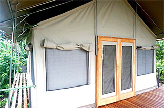 Tented camp at Scalesia Lodge
