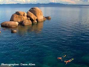 Snorkling in Lake Malawi