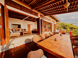 Outdoor dining area - Alor Tanapi Dive Resort - Indonesia Dive Resort