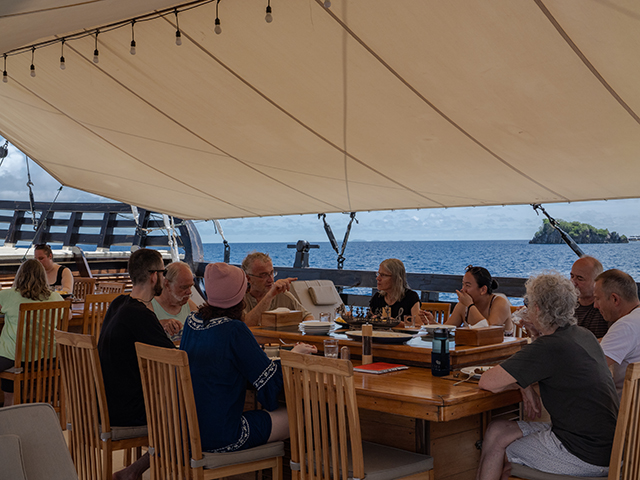Restaurant around the Main Deck - MSV Amira - Indonesia Liveaboard