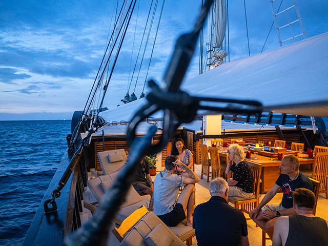 Relaxing area around the Main Deck - MSV Amira - Indonesia Liveaboard