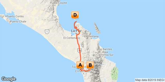 Glamping the Seas and Sierras of Baja California Sur with Dive Discovery - Map