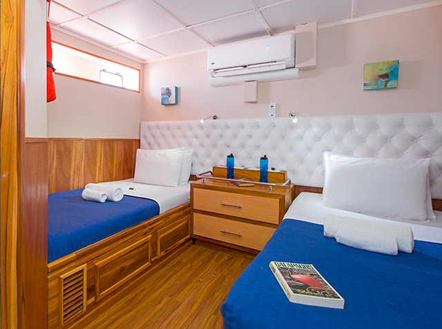 Lower deck cabin - M/Y Blue Spirit Galapagos - Galapagos Liveaboards - Dive Discovery Galapagos