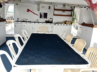 Dining area - MV Chertan - PNG Liveaboards