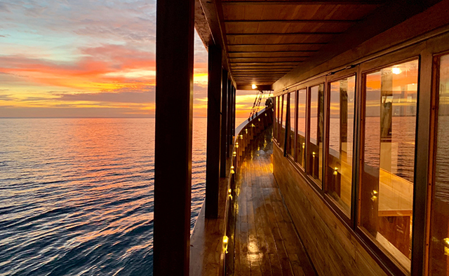 Side of the boat - Coralia Dua - Indonesia Liveaboard