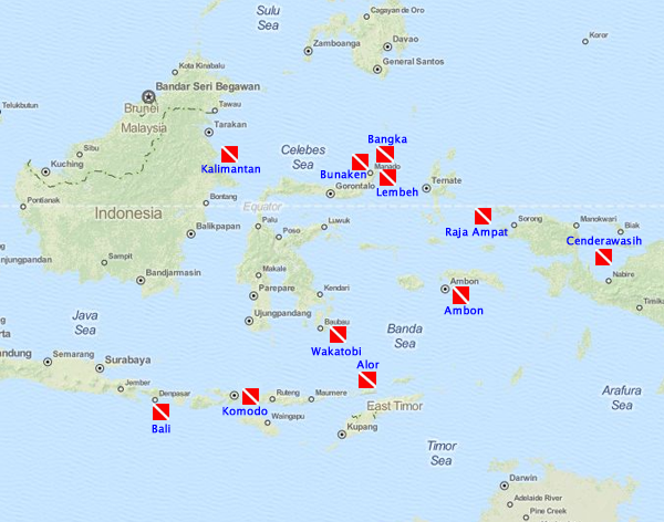 Indonesia Dive Map