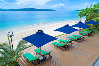 Sun deck - Gangga Island Resort and Spa - Indonesia Dive Resort