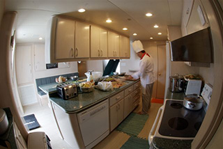 Cooking area - Jardines Avalon Fleet I - Cuba Liveaboard