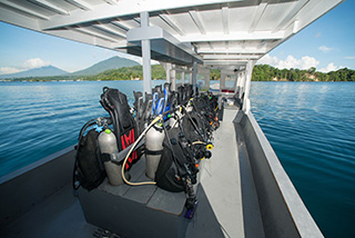 Lembeh Resort's Dive Boat Interior