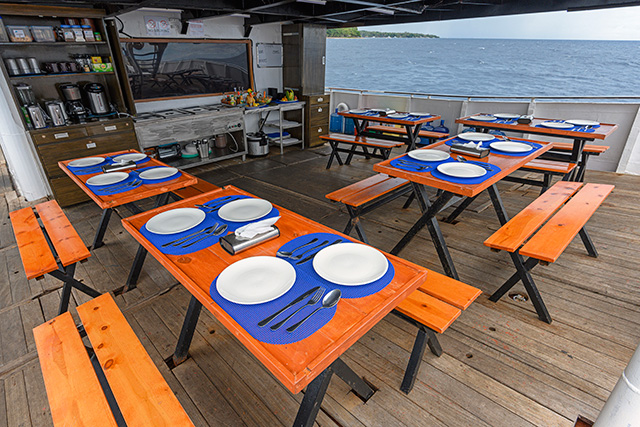 Dining area - M/Y Resolute - Philippines Liveaboard