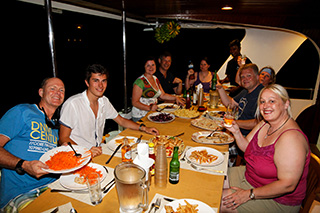 Dinner - MY Sheena - Maldives Liveaboards - Dive Discovery Maldives