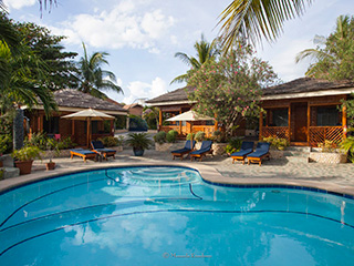 Cottages & Pool - Magic Island Dive Resort - Philippines Dive Resorts