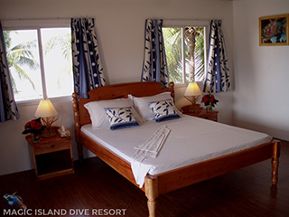 Cottage interior - Magic Island Dive Resort - Philippines Dive Resorts