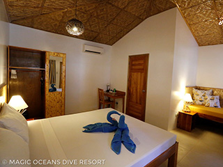 Bungalow interior - Magic Oceans Dive Resort - Philippines Dive Resorts