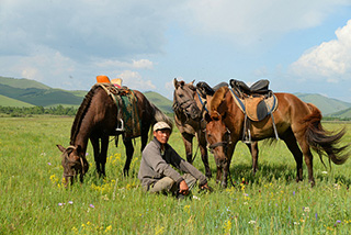 Mongolian man with his horses - Mongolia, July 14-August 1 2021 Group Trip