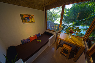 Living area - Seaview Bungalow - NAD-Lembeh Resort