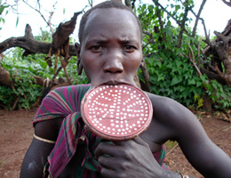 Mursi tribal woman - Omo Valley - Ethiopia