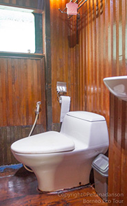 Toilet - Deluxe / Super Deluxe Houseboat - Orangutan River Cruise in Kalimantan, 4 Days / 3 Nights - Indonesia Land Tour