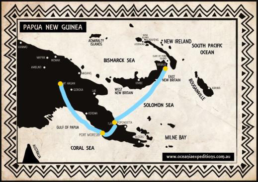 Map for Mask Festival - PNG Cultural Event