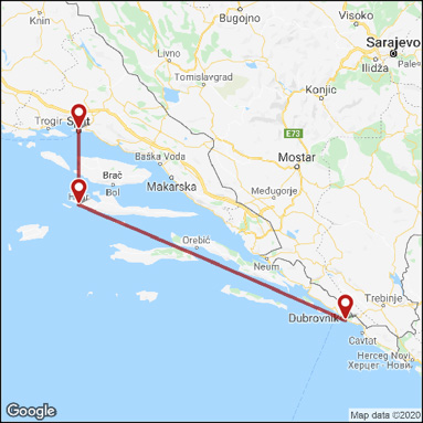 Scenic Southern Dalmatia - Map
