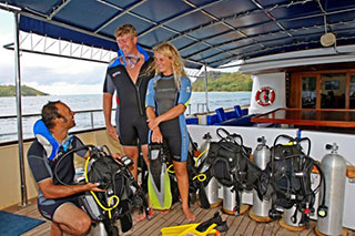 Dive deck - Sea Bird - Seychelles Liveaboard