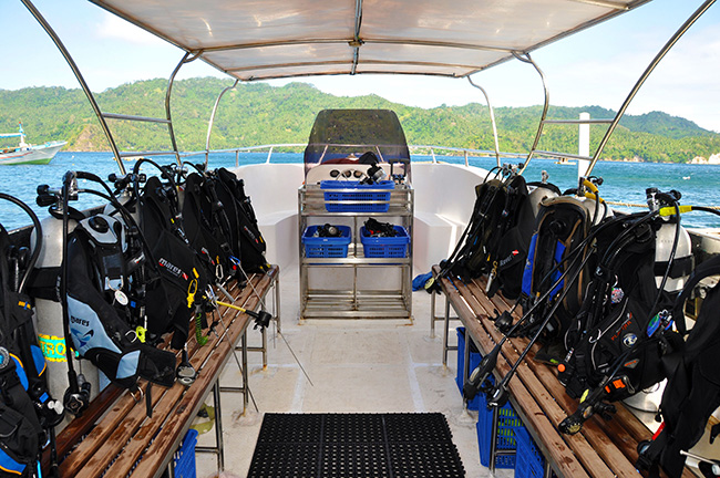 Dive boat interior - Dive center