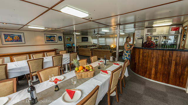 Dining area - MV Spoilsport - Australia Liveaboard