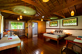 Bungalow interior - Walindi Plantation Resort - PNG Dive Resorts