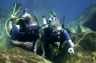 Scuba diving in Lake Malawi - Mumbo Island Camp