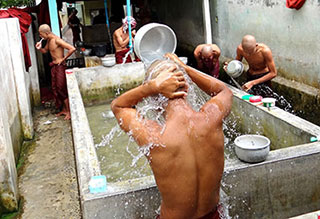 Shower at the temple