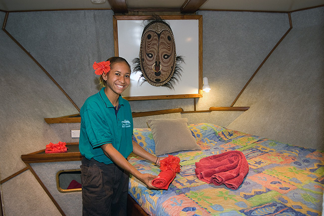 Double bed cabin - MV FeBrina - PNG Liveaboards - Dive Discovery PNG